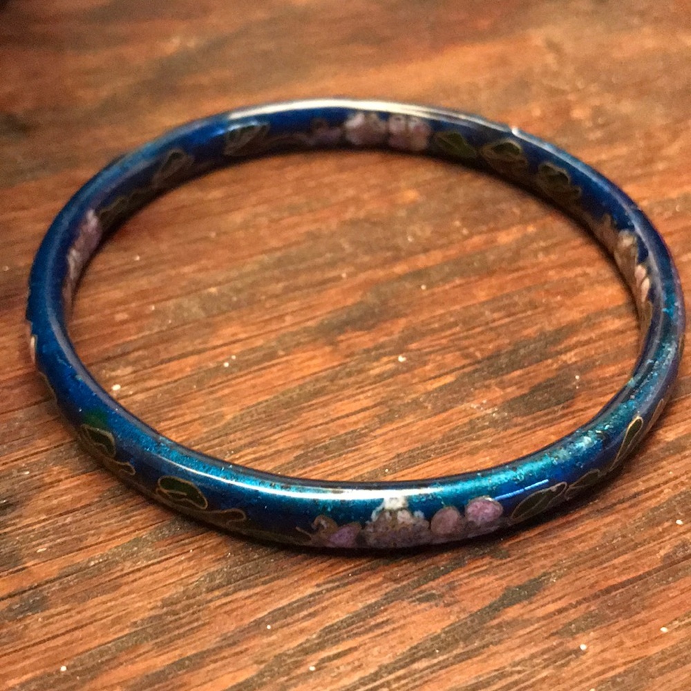 Vintage Cloisonné bangle bracelet
